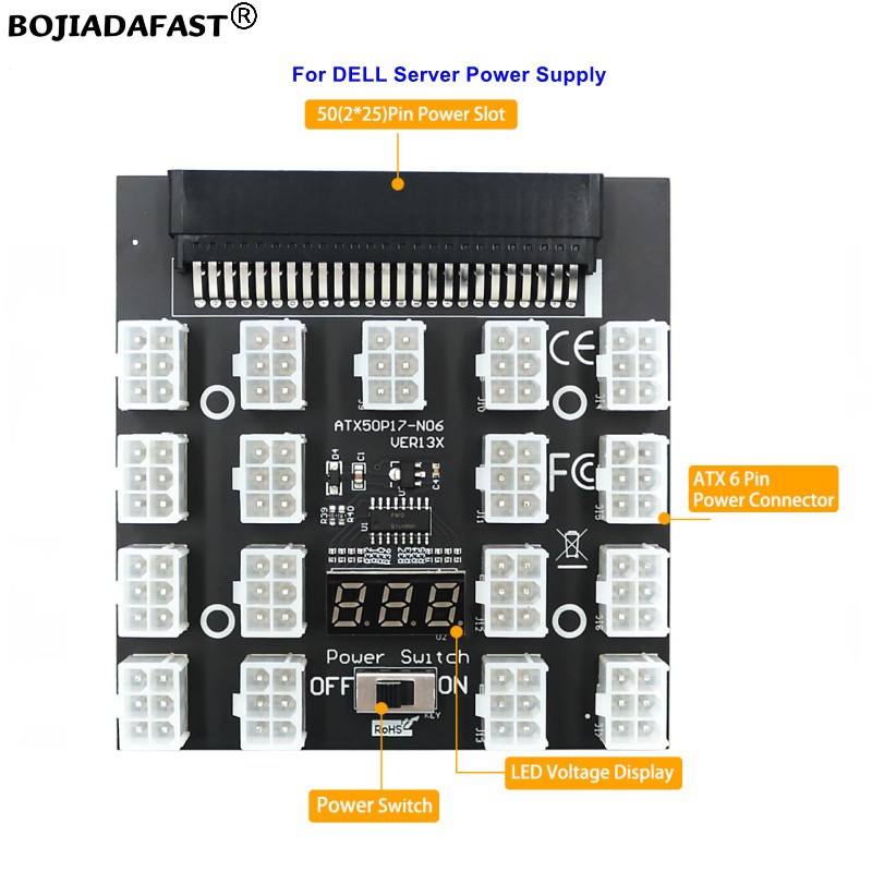 17 * Placa de conexão para fon - 2400W Server Psu Breakout Board avaliação e preço